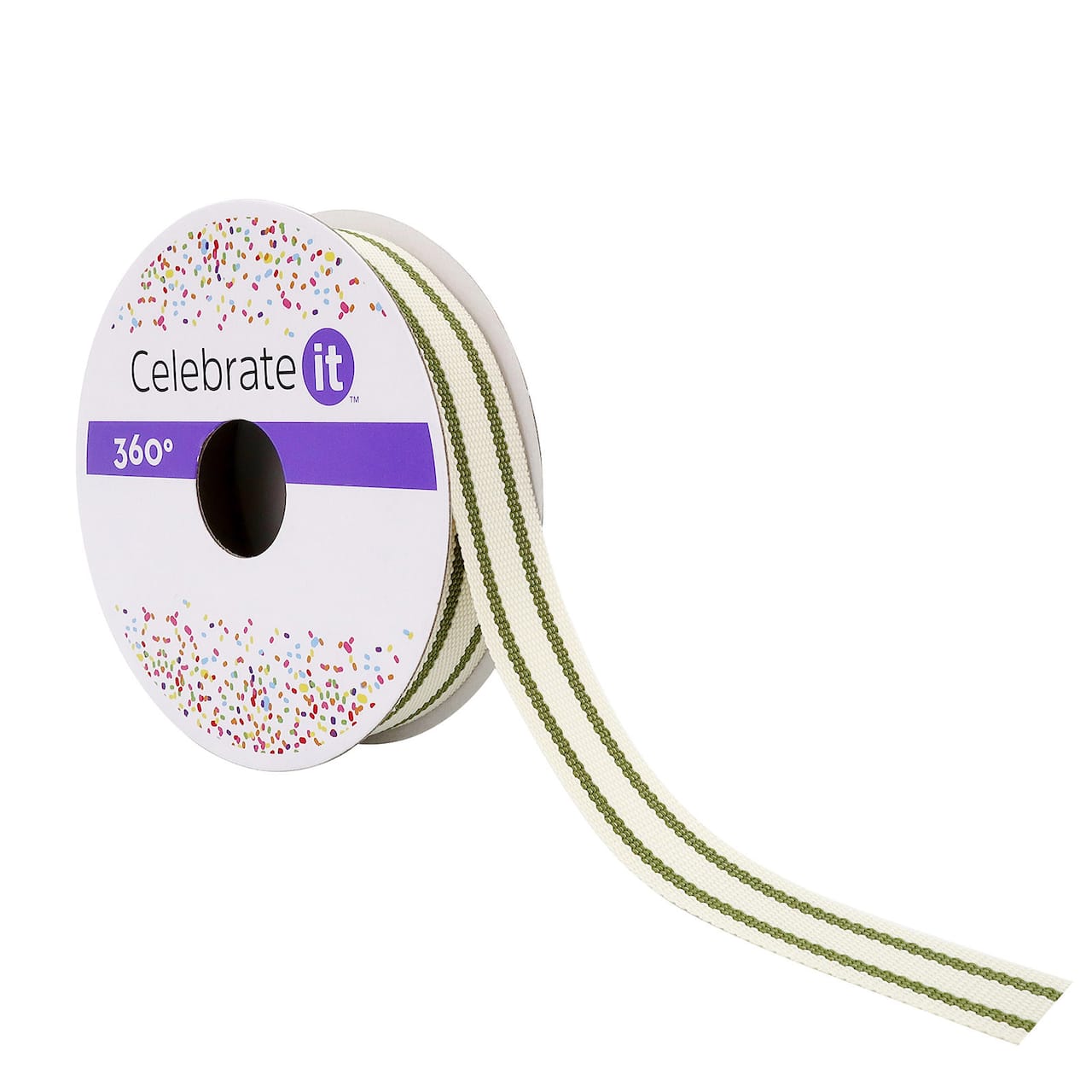 12 Pack: 5/8" x 5yd. Ticking Striped Grosgrain Ribbon by Celebrate It™